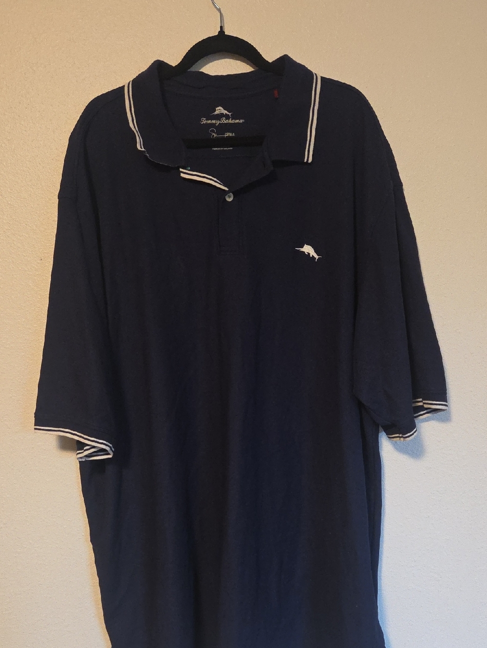 Tommy Bahama Navy Polo with White Marlin Embroidery